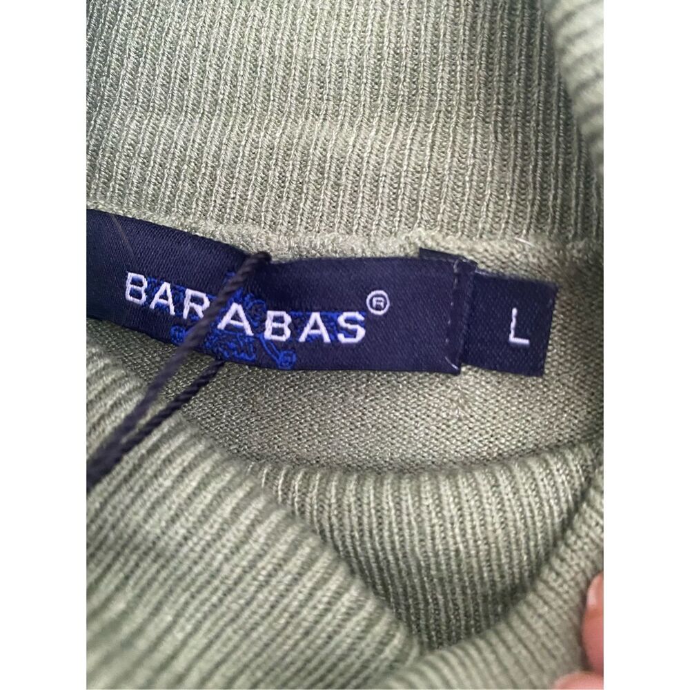 NWT Barabas Green Knit Turtleneck Men Sweater Sz L - Picture 5 of 11